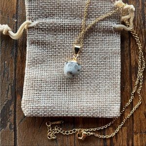 Kiwi Jasper Necklace | Minimalist Crystal Necklace | Jasper Necklace